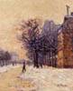 Passers-by in Paris in Winter